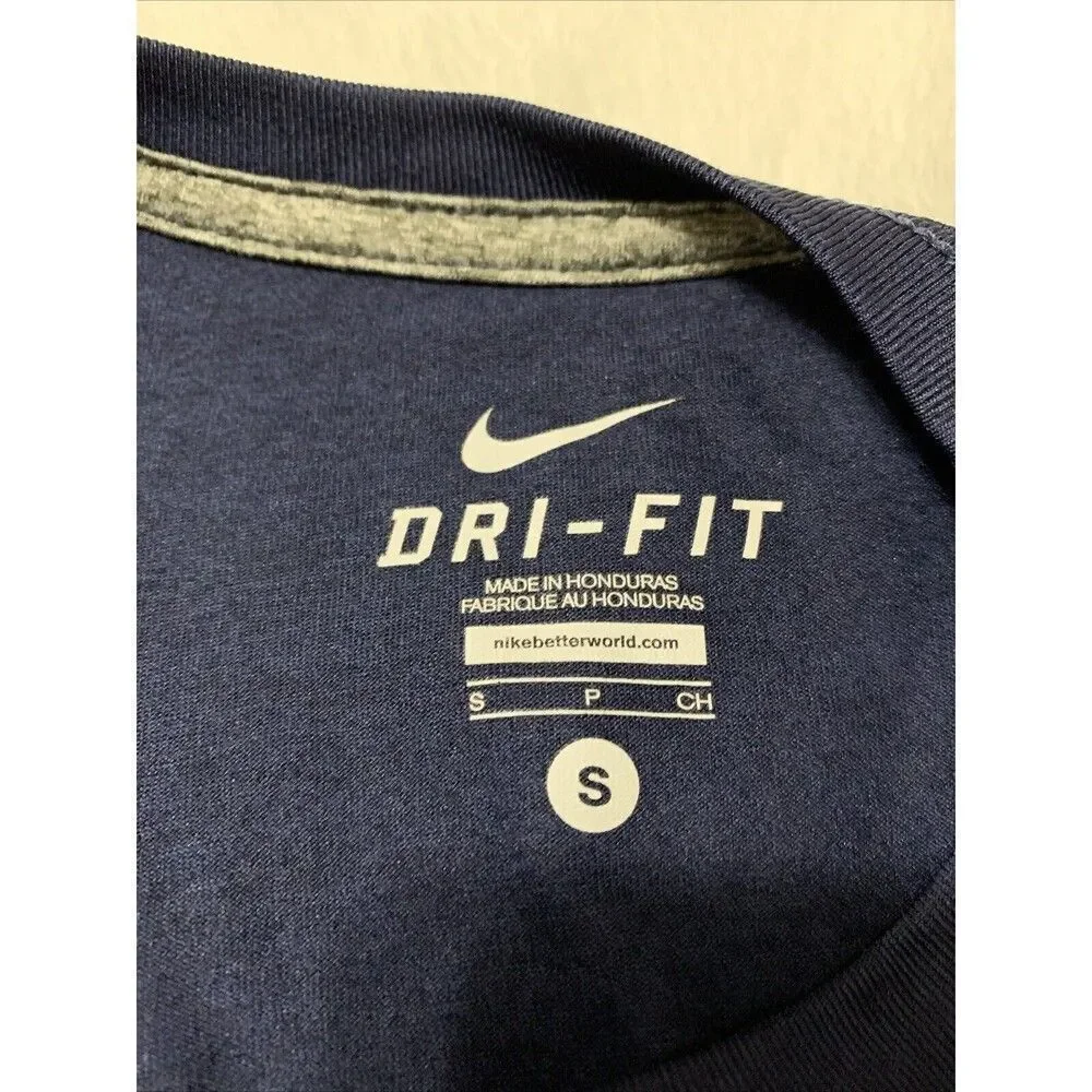 Nike Cleveland Indian Guardians Dri Fit Shirt Small | Navy Blue Red MLB Tee